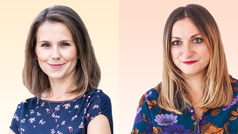 Magdalena Sajak-Szczerba (left), EFCCA board member and representative of Polish IBD association Towarzystwo "J-elita" and Maria Stella De Rocchis (right), EFCCA project coordinator