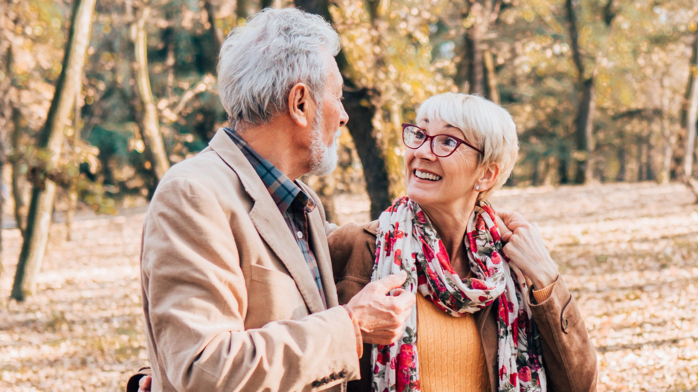 A happy older couple